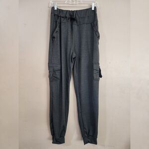 SMIDOW Womens Baggy Cargo Jogger Sweatpants Size S High Rise Oversized Pockets